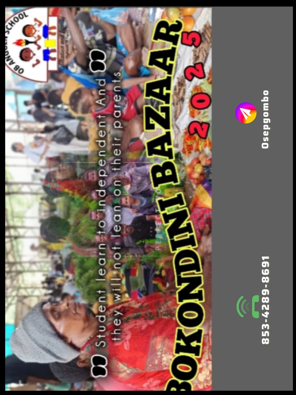 BAZAR BOKONDINI 2025_LEARN TO BE INDEPENDENT